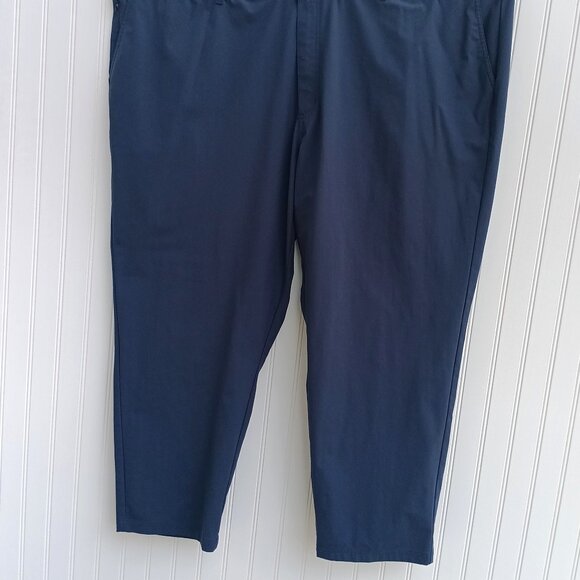 01 ALGO Pants 52 x 30 Navy Blue Performance Fit Moisture Wicking UPF 40 Mens - Picture 3 of 13